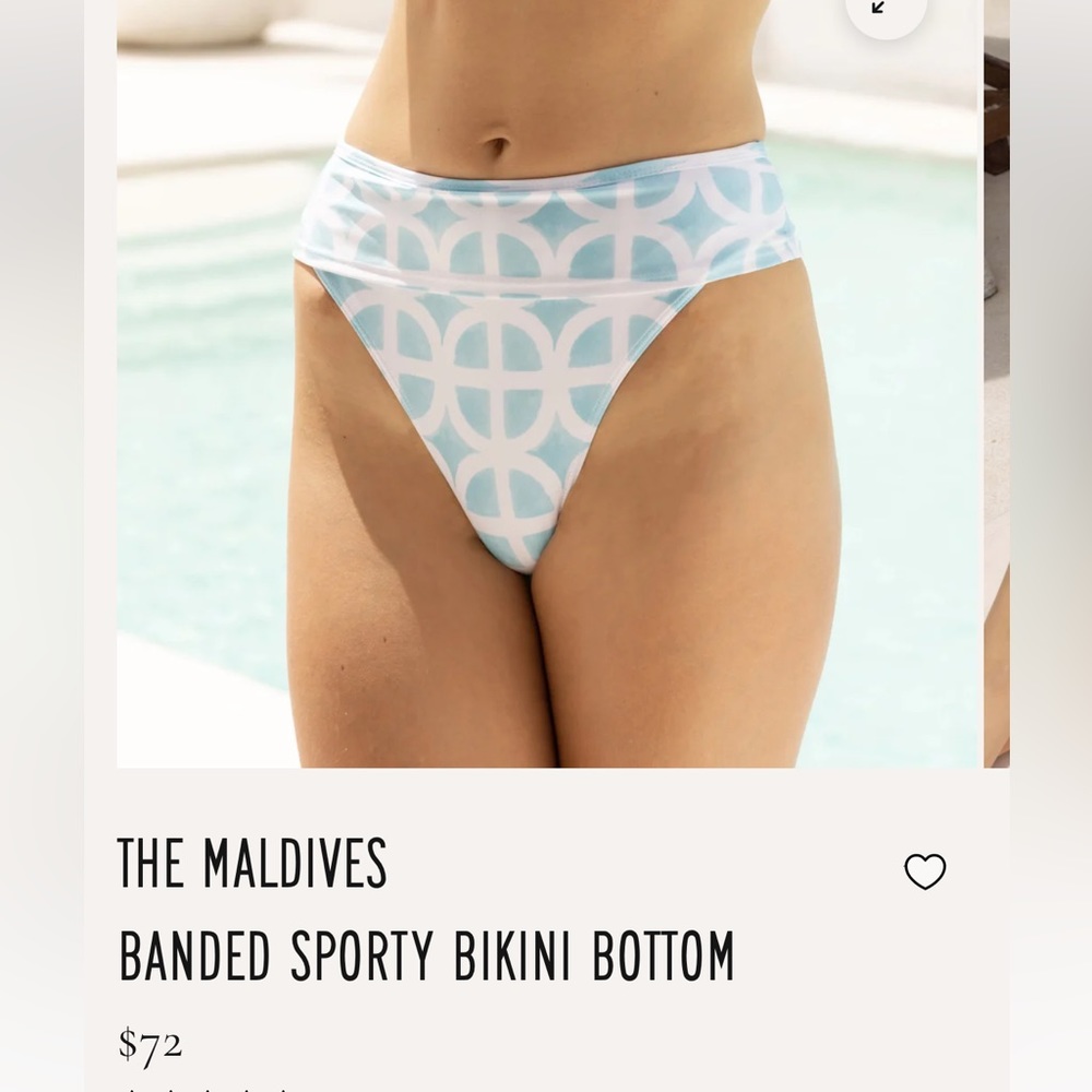 Watercolors Kenny Flowers THE MALDIVES
BANDED SPORTY BIKINI BOTTOM